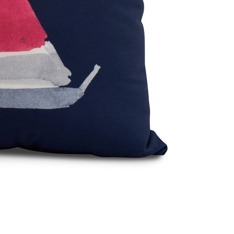 16 x 16 Inch Sail Away Geometric Print Outdoor Pillow