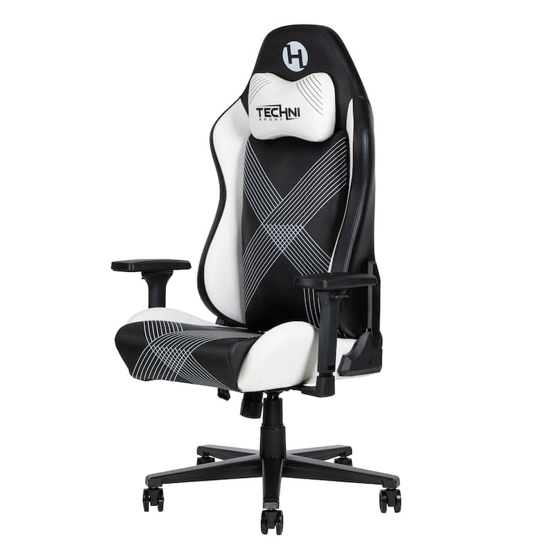 150°Reclining Mechanism Comfort Edge White Gaming Chair,Heavy Duty Steel Base