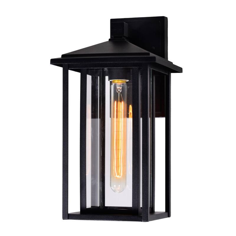 Crawford 1 Light Black Outdoor Wall Light