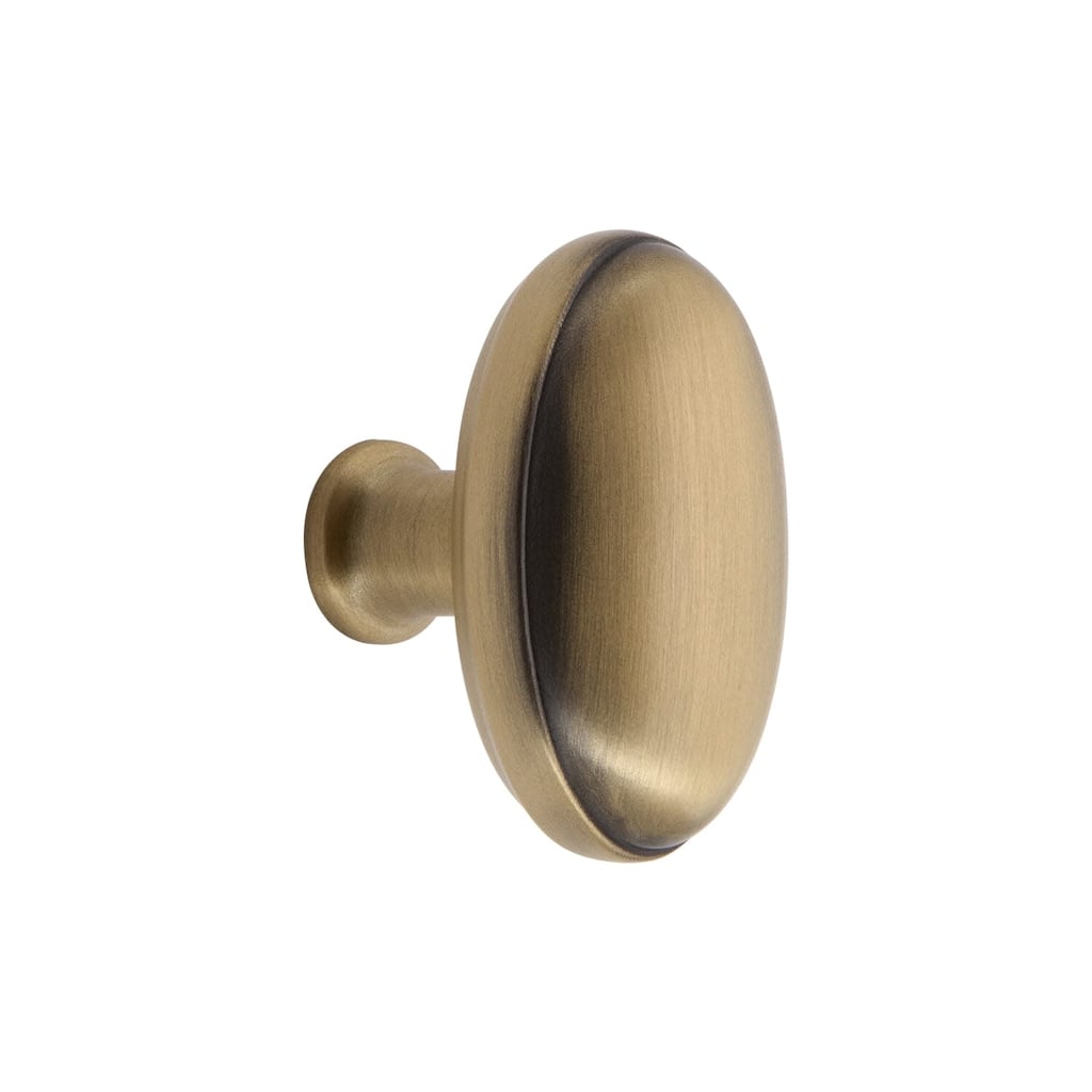 Grandeur EDEN-BRASS-KNOB Eden Prairie 1-3/4” Solid Metal Vintage Oval
