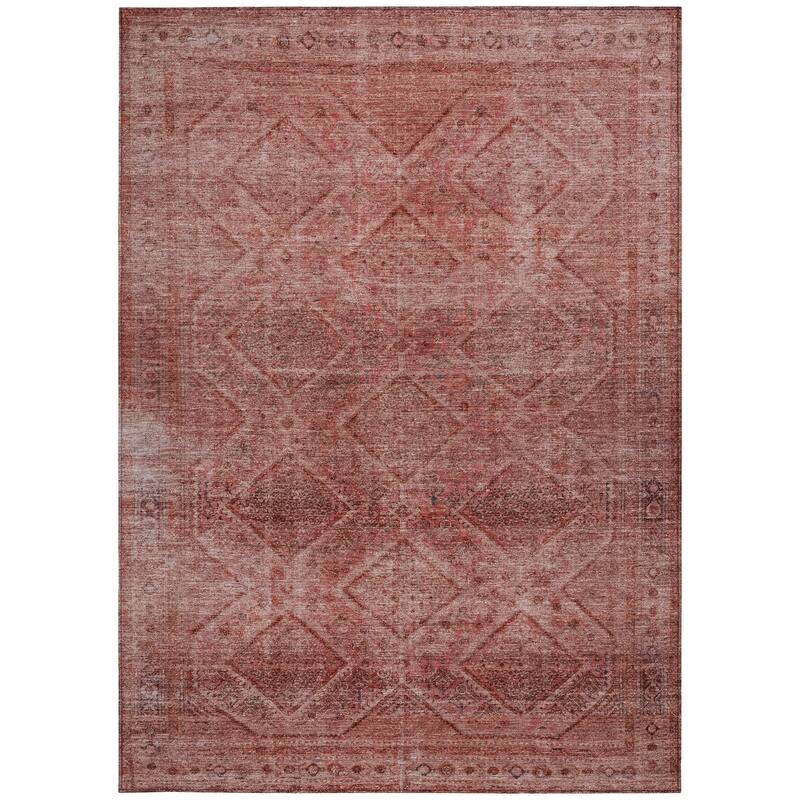 HomeRoots Geometric Transitional Rectangle Outdoor Rug