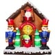preview thumbnail 5 of 13, Fraser Hill Farm 6-Ft. Tall Prelit Santa Nutcracker Cuckoo Clock Inflatable with Music