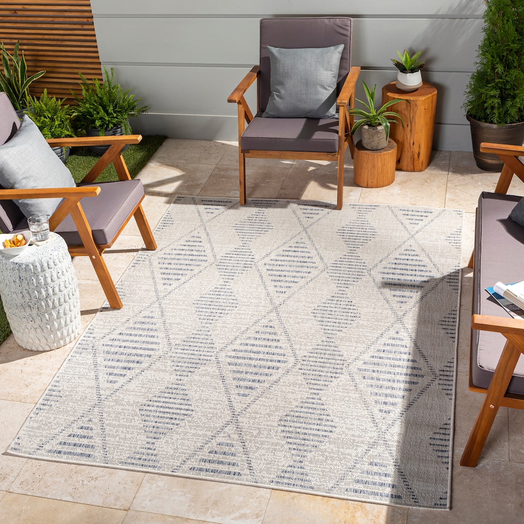 Livabliss Musica Global Geometric Indoor/ Outdoor Area Rug