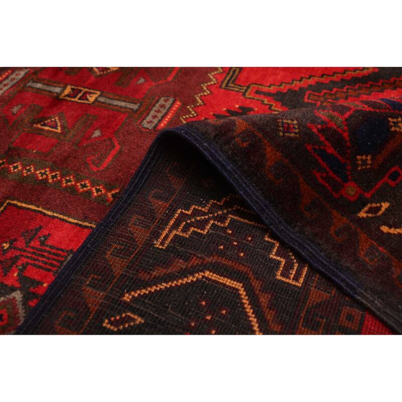 ECARPETGALLERY Hand-knotted Teimani Red Wool Rug - 4'0 x 6'11