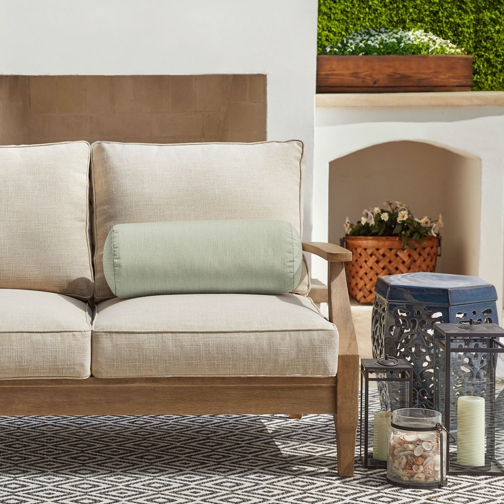 Sorra Home Sunbrella Outdoor Knife Edge Bolster Pillow Single