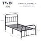 preview thumbnail 9 of 20, VECELO Modern Metal Platform Kids Bed Frame,Twin Size Bed Set of 2