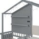 preview thumbnail 32 of 32, Twin Size House Wood Platform Bed Frame with Charging Station