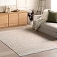 preview thumbnail 1 of 17, Nuloom Catherine Solid Farmhouse Fringe Area Rug 2' x 3' - Beige