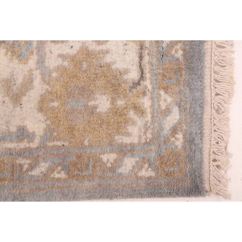 ECARPETGALLERY Hand-knotted Royal Oushak Light Denim Blue Wool Rug - 5'1 x 8'1