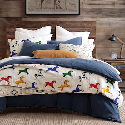 Paseo Road by HiEnd Accents Wild Horses Southwestern Reversible Quilt Set, 3PC
