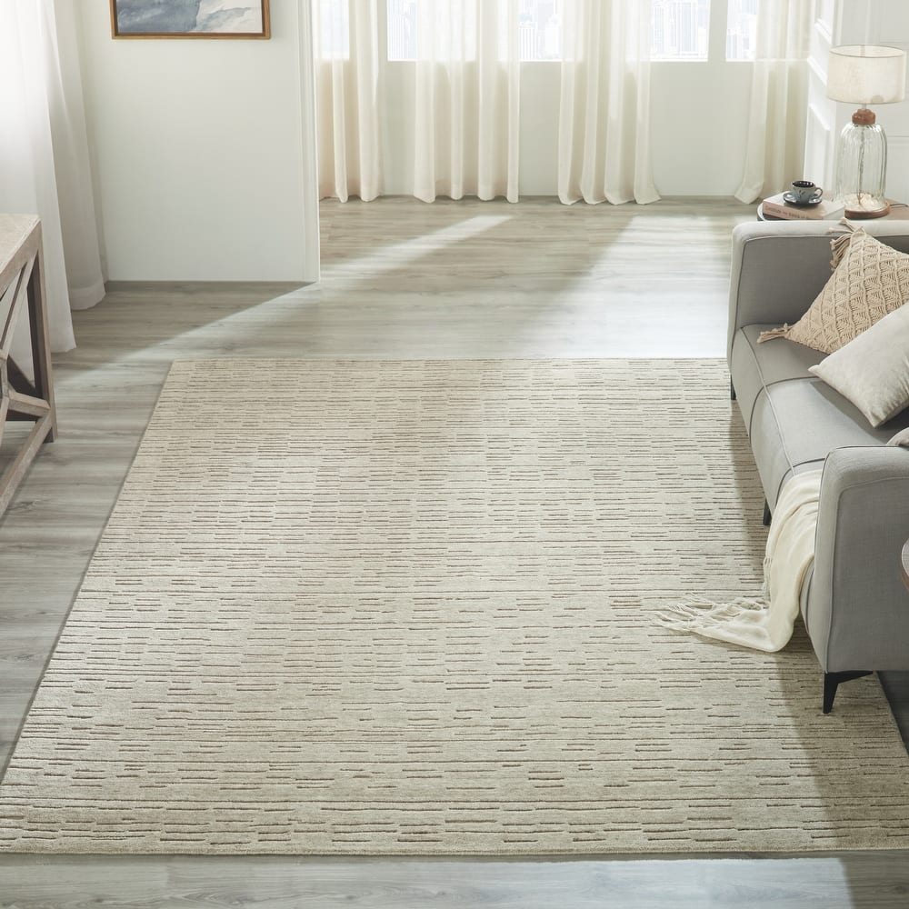 Minimalist Solid Wool Area Rug