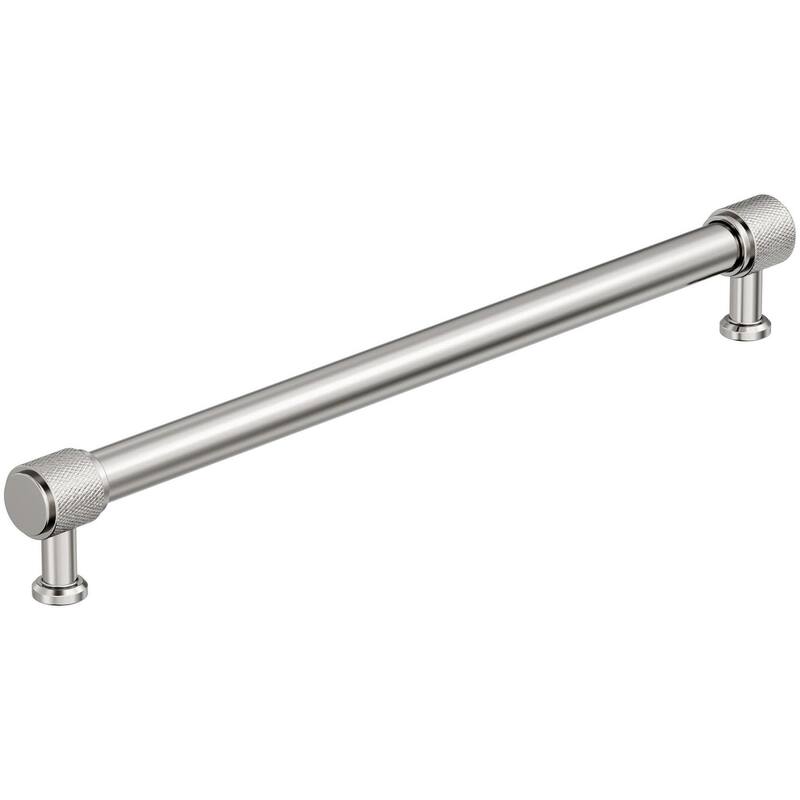 Amerock BP37748 Faraday 10-1/16" Center to Center Knurled Bar Cabinet - Polished Nickel