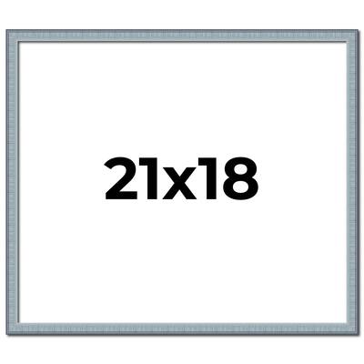 21x18 Frame Rustic Sky Blue Solid Wood Picture Frame | 0.75 Inch