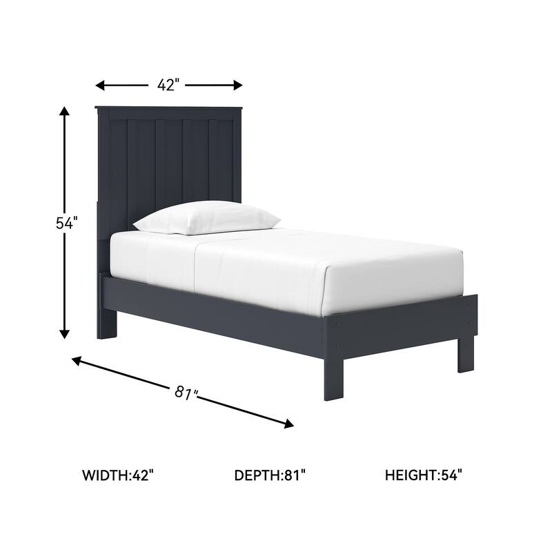 Signature Design by Ashley Simmenfort Dark Blue Platform Bed