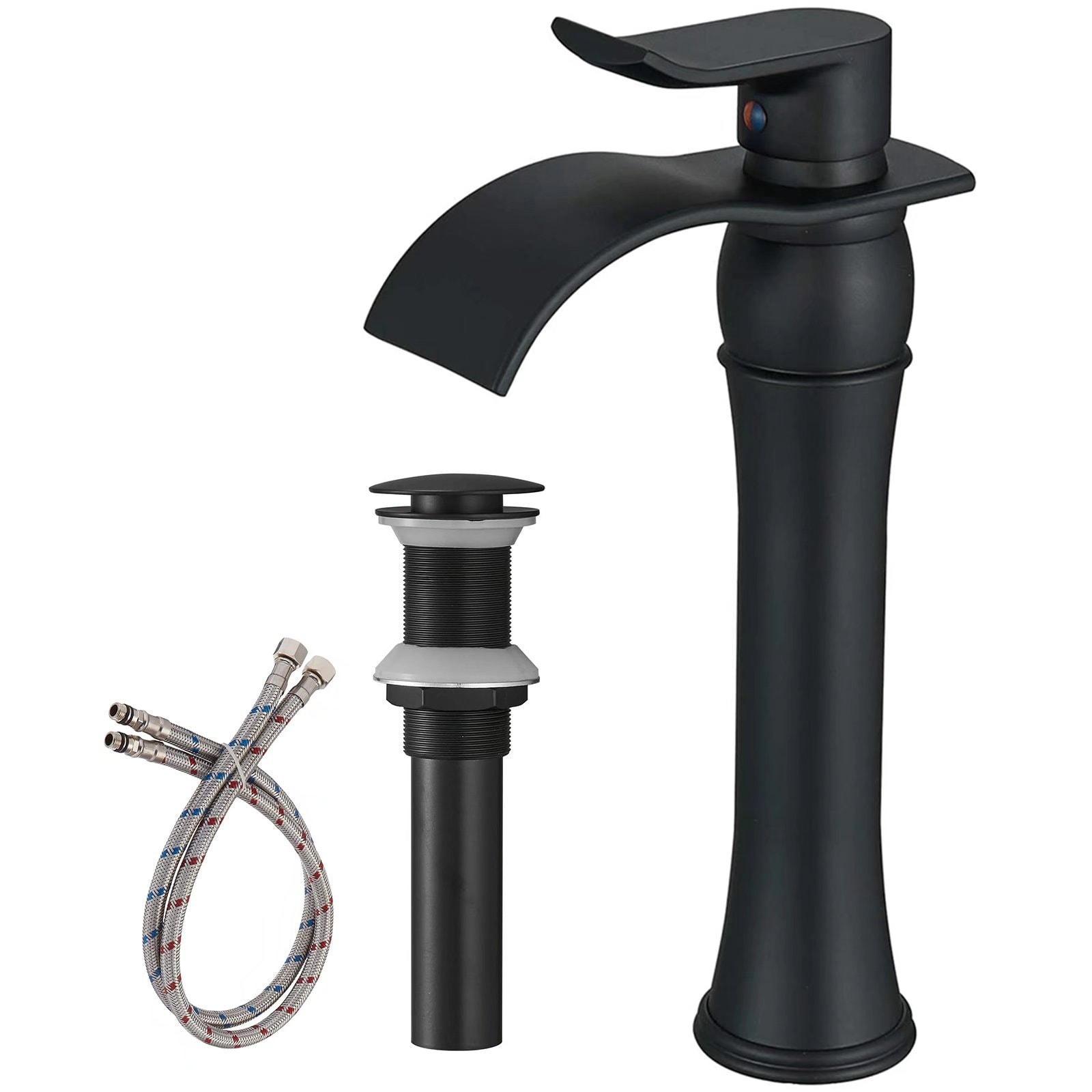 Vibrantbath Commercial Waterfall Bathroom Sink Vessel Faucet