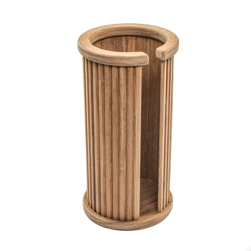 Teak Toilet Paper Rack - 6-1/4" Dia. x 12" H