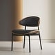 preview thumbnail 3 of 17, Modern Dining Chair 2 Piece Set Ergonomic Foam-Padded Chairs with Curved Backrest - 18.5"Wx18.5"Dx29.13"H