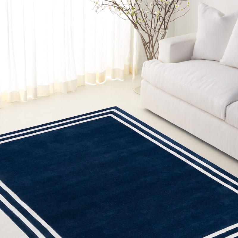 Lauren Ralph Lauren Handmade Roelien Wool Rug - Navy/Ivory - 5' x 8'