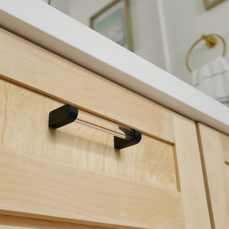 Hapny Home C501-CLR Clarity 3-3/4" Center to Center Solid Metal and