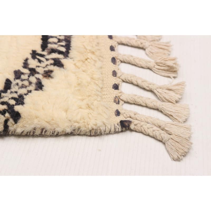 ECARPETGALLERY Hand-knotted Pak Finest Marrakesh Cream Wool Rug - 7'11 x 10'2