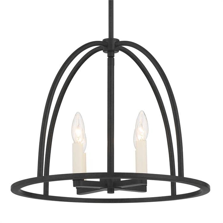 Abbott 4 Light Black Chandelier - 18.25'' W x 14.75'' H
