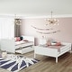 preview thumbnail 3 of 14, Contemporary Design Wood Bunk Bed with Ladder and Guardrails, Sturdy and Durable Frame, White