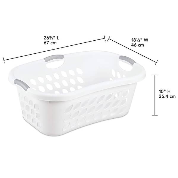 Sterilite Medium Ultra Plastic Storage Organizer Basket, White, (6 Pack) 