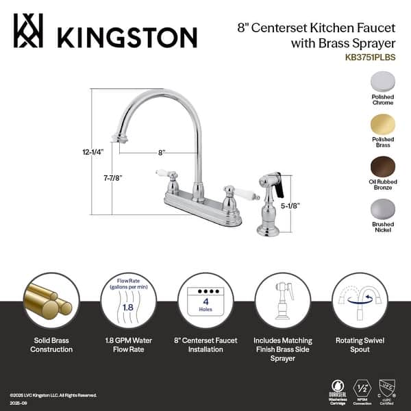Kingston Brass Restoration Centerset Kitchen Faucet