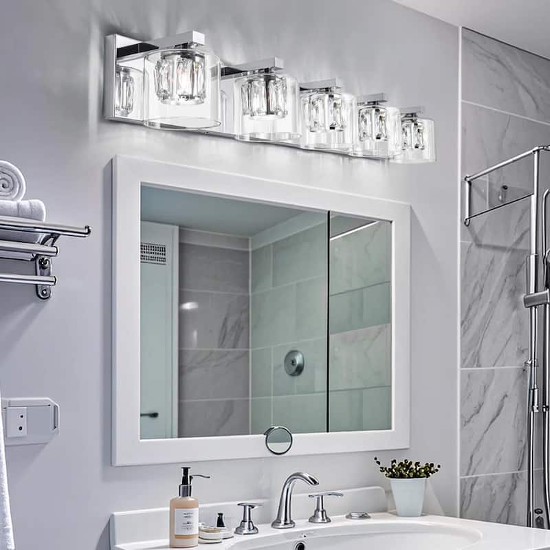 Kolt Chrome Traditional 5-Light Bathroom Vanity Light