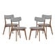 preview thumbnail 9 of 170, Chazz Mid-Century Modern Upholstered Rubberwood Dining Chairs (Set of 2/4) by Christopher Knight Home 4-Piece - Dark Gray+Walnut