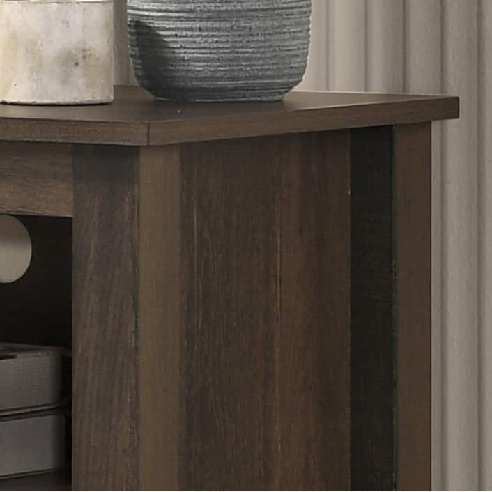 70"W TV Stand with Open Shelves and Cable Management