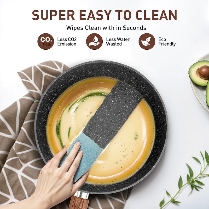 Kitchen Granite Cookware Set, Cooking Pans Set Non-Stick Pots 12/15/30-piece Set