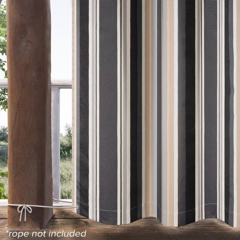 Outdoor Stripe Privacy Protected Grommet Panel