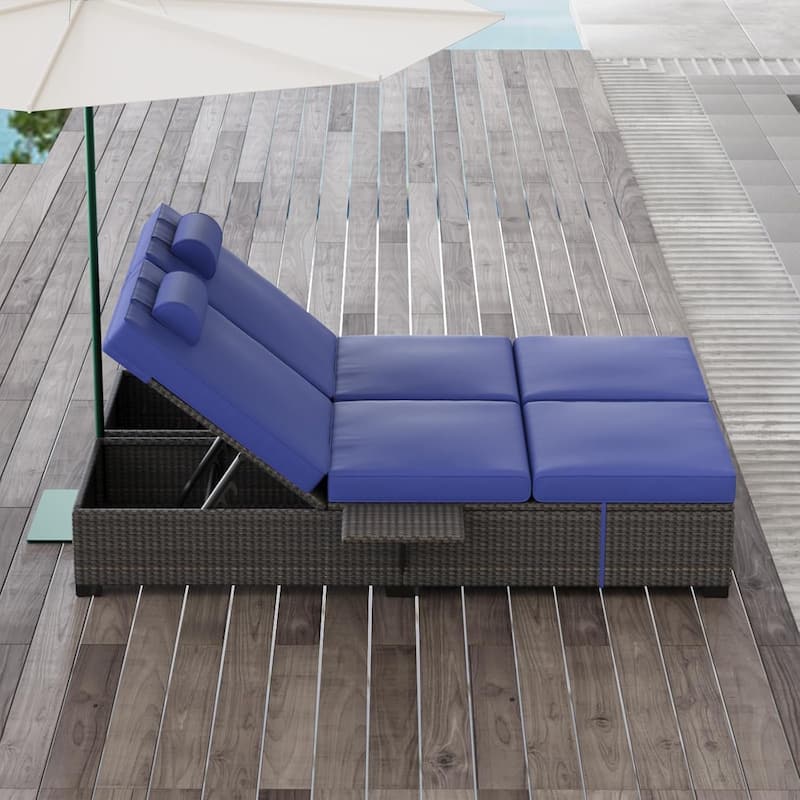 Chaise Lounge Chair Outdoor Set of 2