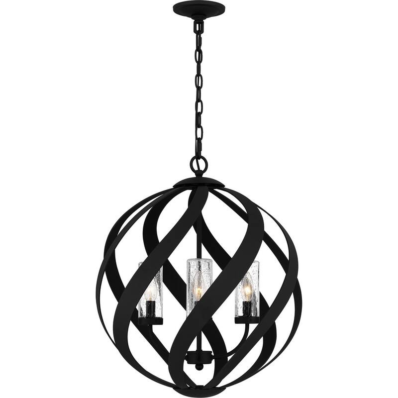 Earth Black Four Light Pendant from the Blacksmith Collection