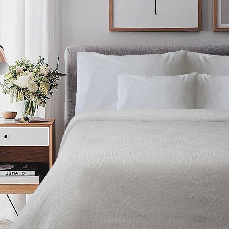 Jacquard Bedspread Collection by Bargoose Home Textiles - Simple, Elegant Design, Richly Textured, Made in Portugal
