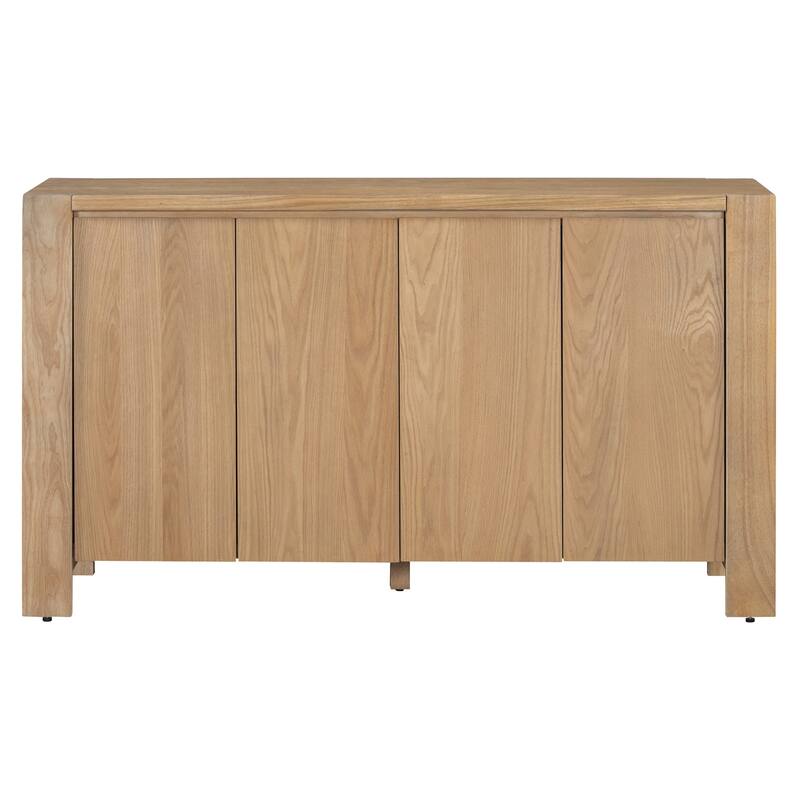 Retro 4 Door Dining Cabinet with Aged Finish