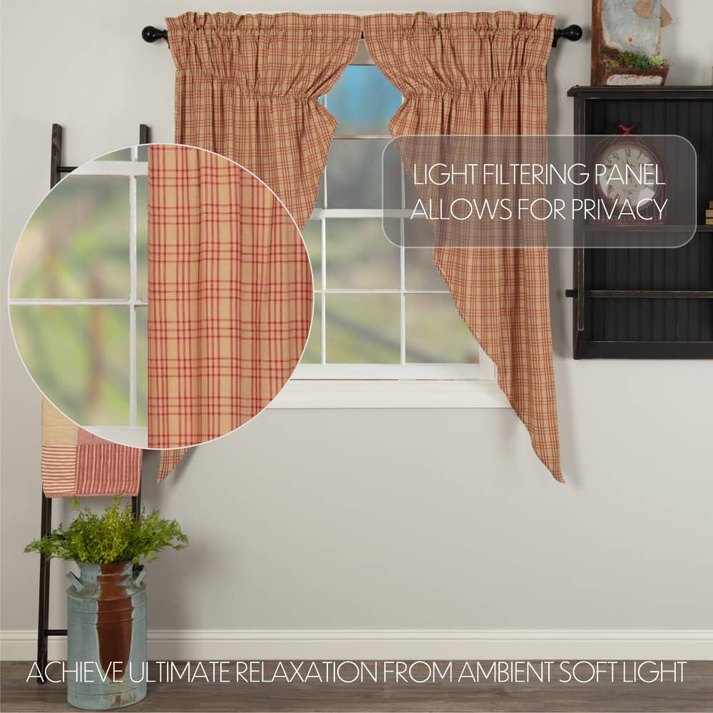 Sawyer Mill Charcoal Plaid Prairie Short Panel Set of 2