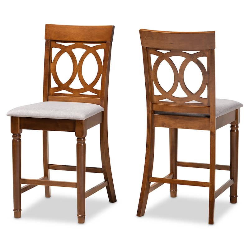 Violet Modern and Contemporary 2-Piece Counter Height Pub Chair Set - Set of 2 - Counter Height/Counter height