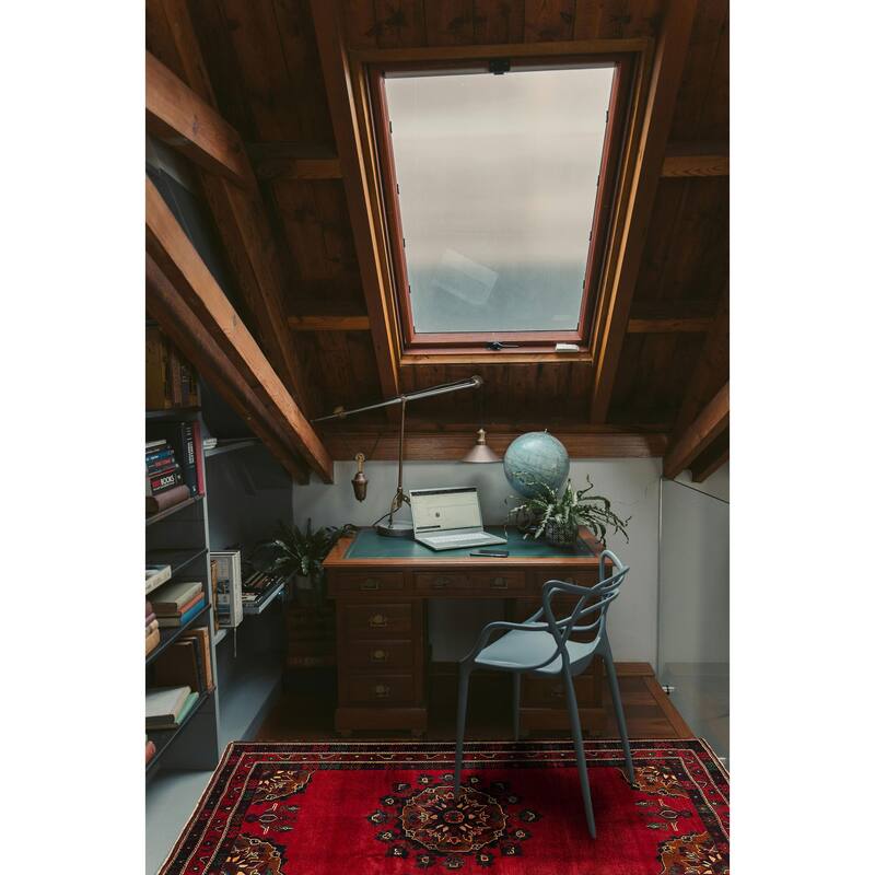 ECARPETGALLERY Hand-knotted Teimani Red Wool Rug - 3'9 x 6'4