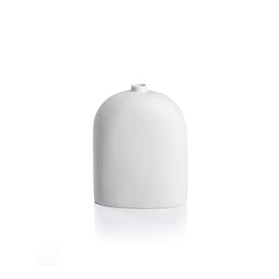 Lucca All-White Ceramic Vase