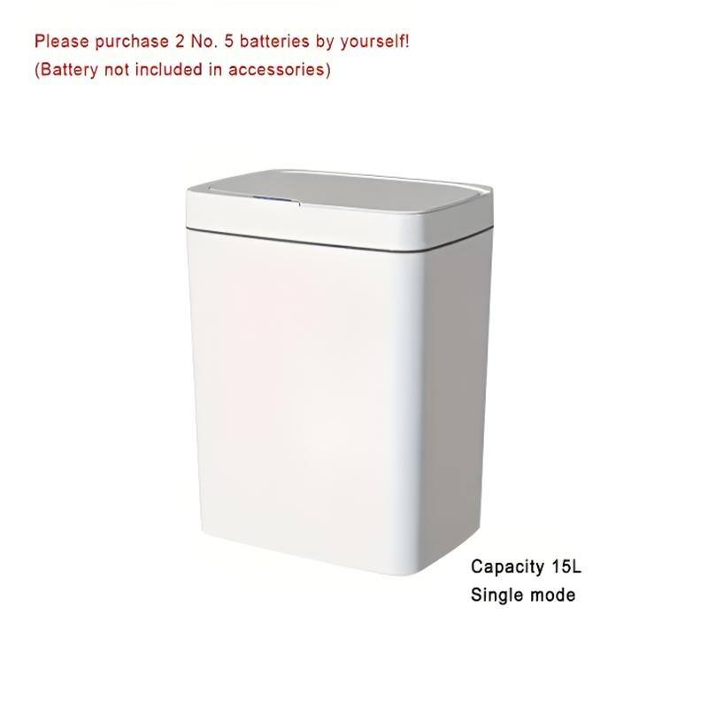 15L Touchless Motion Sensor Trash Can with Lid, Odor Control Bin for Bathroom, Kitchen, or Small Spaces