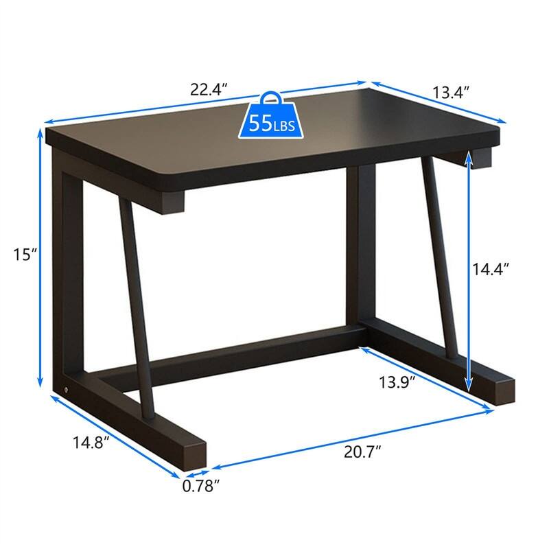 2-Tier Wood Rustic Printer Shelf - 22.5 x 14.8 x 15