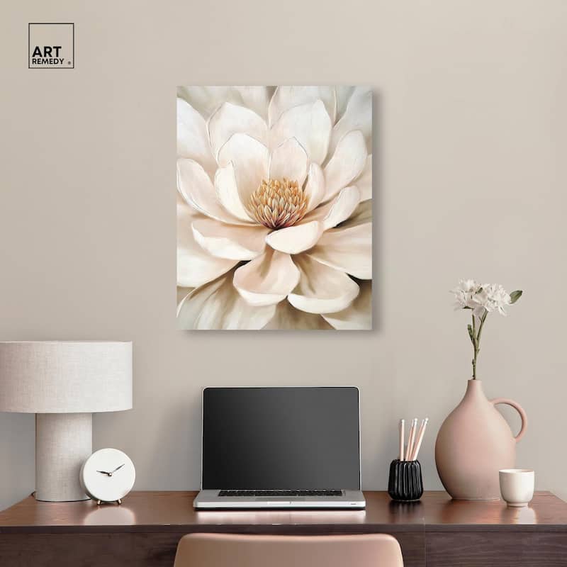 Golden Heart Canvas by Art Remedy, Gallery Wrapped