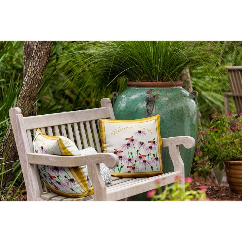 Welcome Friends Decorative Throw Pillow