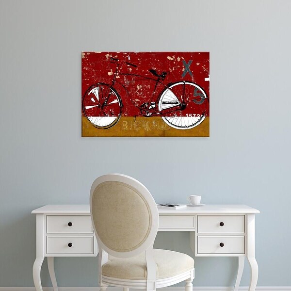Easy Art Prints Daryl Thetford's 'Red Bicycle' Premium Canvas Art