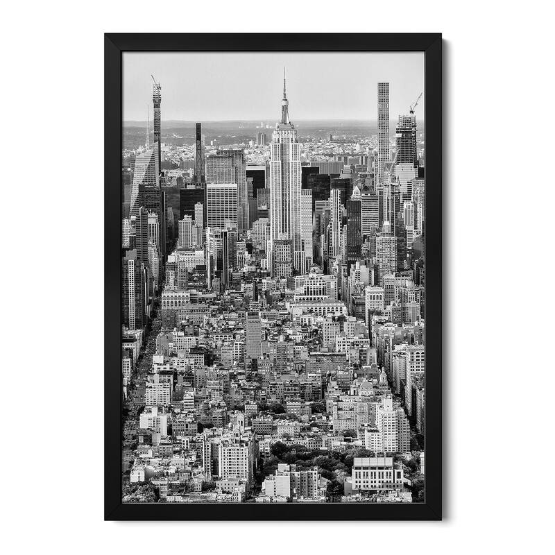 The Empire State Building Premium Framed Poster by Philippe Hugonnard - Black - 32x24x1