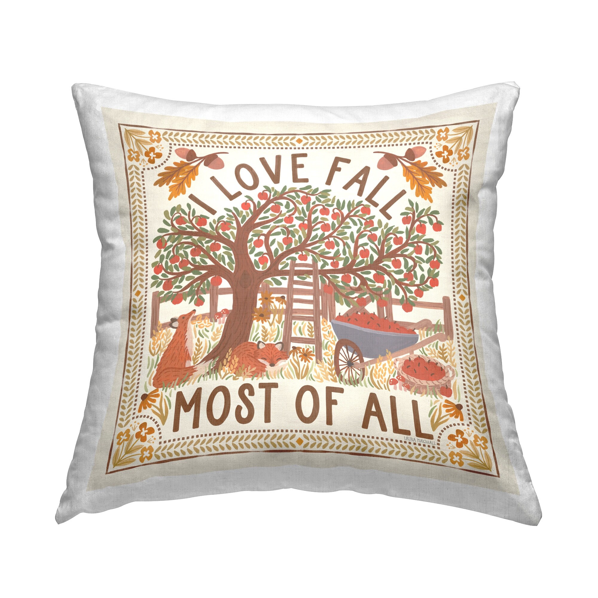Stupell Love Fall Scenery Decorative Printed Throw Pillow Design by Laura Marshall