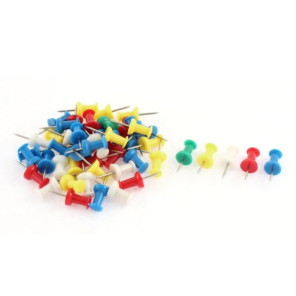 Unique Bargains 50 Pcs Home/Office Board Map Push Pins Thumbtacks w