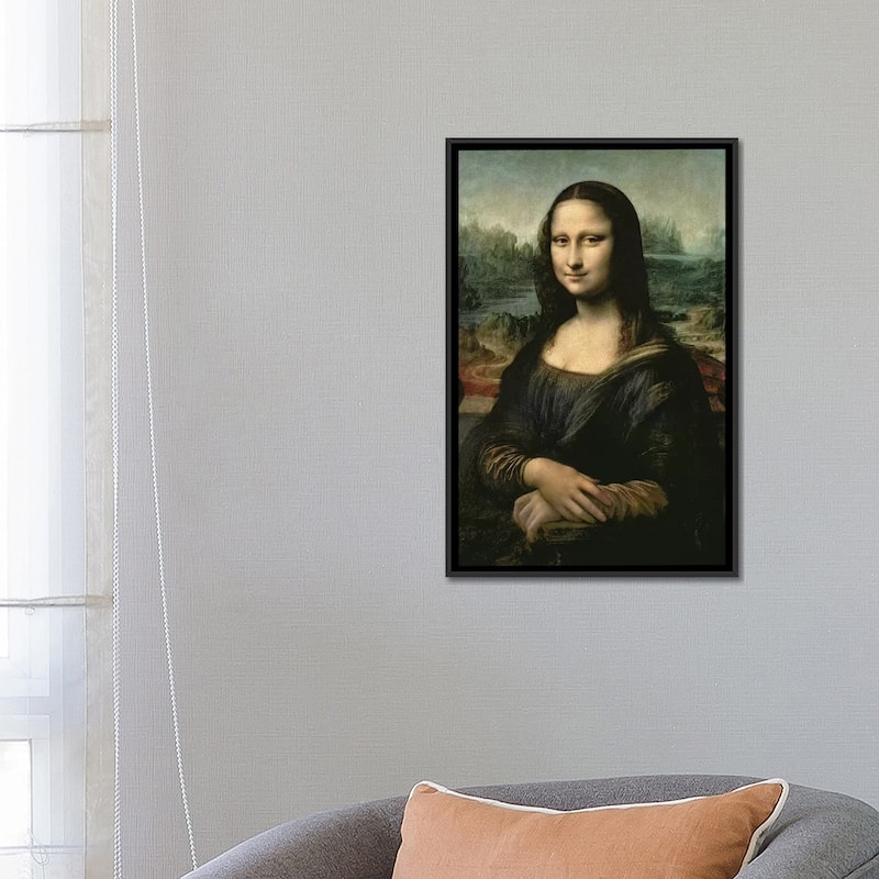 iCanvas "Mona Lisa, c.1503-6 " by Leonardo da Vinci Framed Canvas Print
